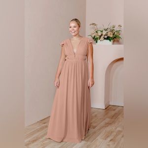 Revelry Bridesmaid Dress. Size 18. Color Antique Blush.  NEW with Tags